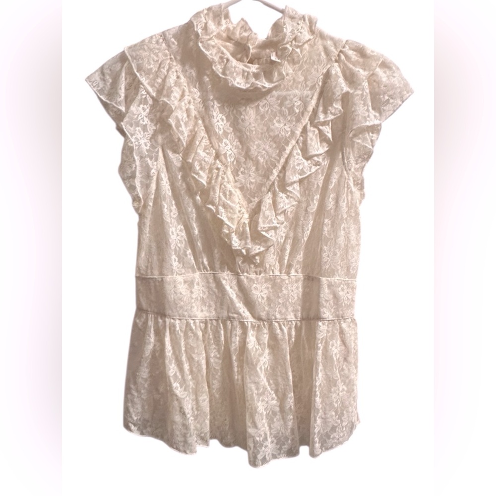 Free People Sheer Lace Blouse